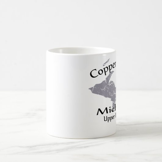 Copper Harbour Michigan Hart Kaart Ontwerp Mok (Center)