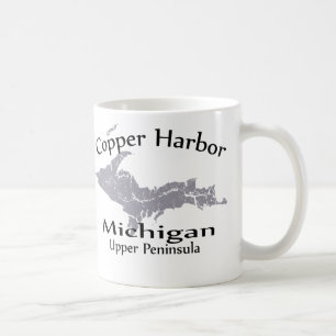 Copper Harbour Michigan Heart Map Mok