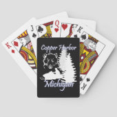 Copper Harbour Michigan Snowmobile Beer P-kaarten Pokerkaarten (Achterkant)