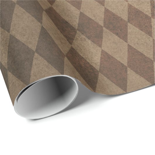 Copper Harlequin Pattern Cadeaupapier (Rol Hoek)