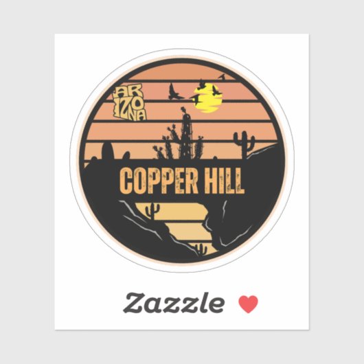 Copper Hill, Arizona Sticker (Vel)