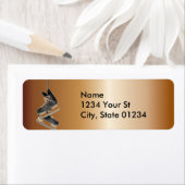 Copper Hockey Schaatsen retourneren adreslabels Etiket (Insitu)