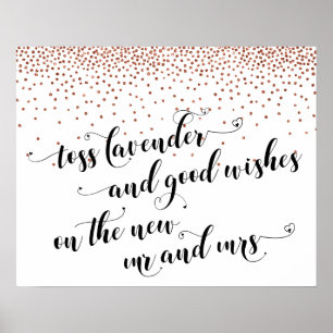 Copper Lavender, Good wil New Mr & Mrs Sign Poster