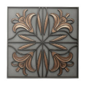 Copper Lilies Art Nouveau Floral #16 ID1193 Tegeltje (Voorkant)