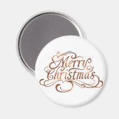 Copper-look Merry-kerstscript Magneet (Voorkant / Achterkant)