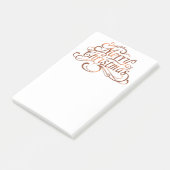 Copper-look Merry-kerstscript Post-it® Notes (Schuin)