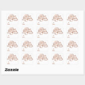 Copper-look Merry-kerstscript Vierkante Sticker (Vel)