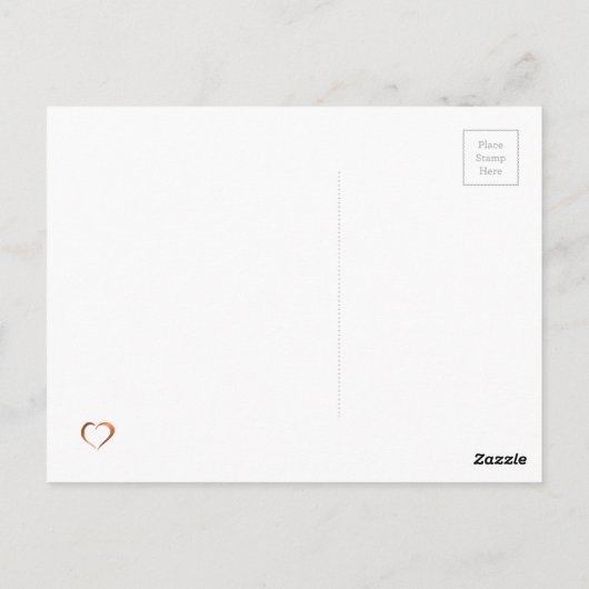 Copper-look Thank You script ontwerp Briefkaart (Achterkant)