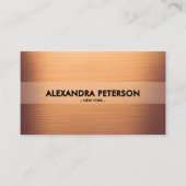 Copper Luxe Two-Tone Shine Visitekaartje (Voorkant)