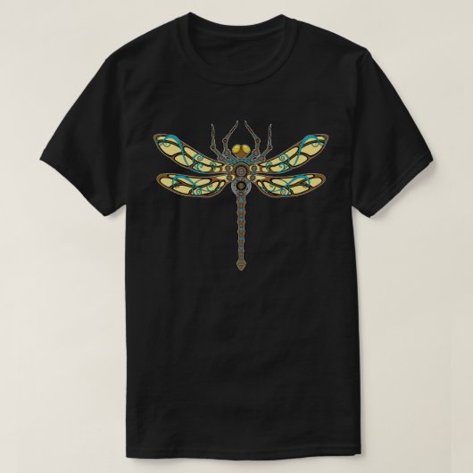 Copper Mech Dragonfly Illustratie T-shirt (Design voorkant)