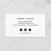 Copper Metallic Class Afstuderen Name Social Icon Visitekaartje (Achterkant)