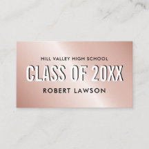 Copper Metallic Class Afstuderen Name Social Icon