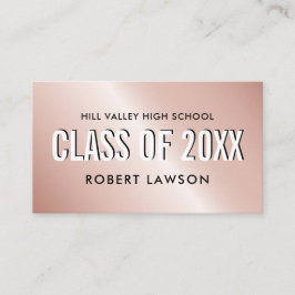 Copper Metallic Class Afstuderen Name Social Icon Visitekaartje