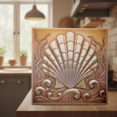 Copper Metallic Iridescent Scallop Shell D1223 Tegeltje