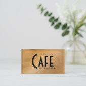 Copper Metallic Restaurant Visitekaartje (Staand voorkant)