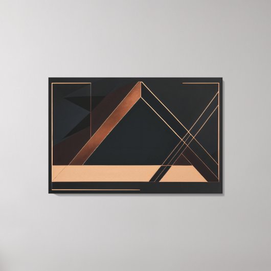 Copper Minimalist Geometry Canvas Afdruk (Voorkant)