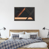 Copper Minimalist Geometry Canvas Afdruk (Insitu (Slaapkamer))