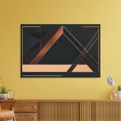 Copper Minimalist Geometry Canvas Afdruk (Insitu (Woonkamer))