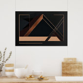 Copper Minimalist Geometry Poster (Keuken)