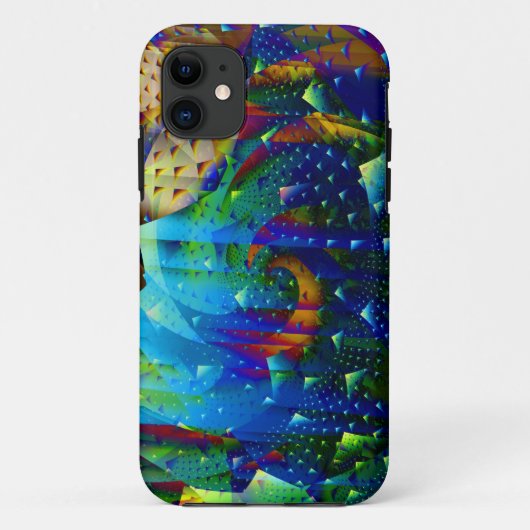 Copper Moon Digital Abstract Fractal Case-Mate iPhone Case (Achterkant)