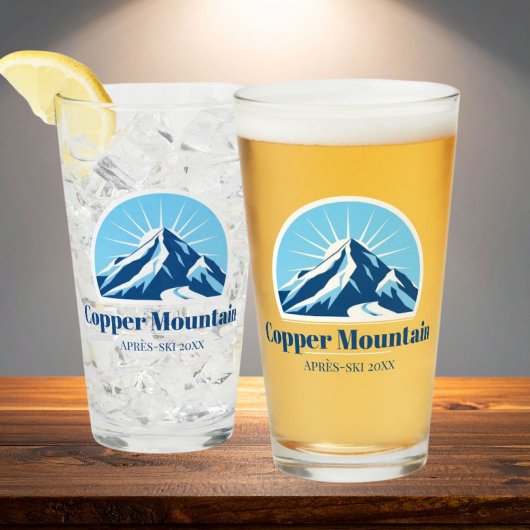 Copper Mountain Colorado après-ski bierglas Glas