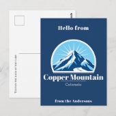 Copper Mountain Colorado blauw Briefkaart (Voorkant / Achterkant)