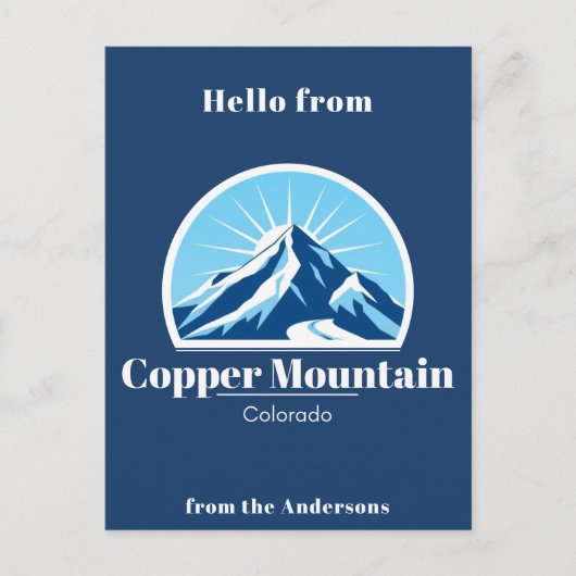 Copper Mountain Colorado blauw Briefkaart (Voorkant)