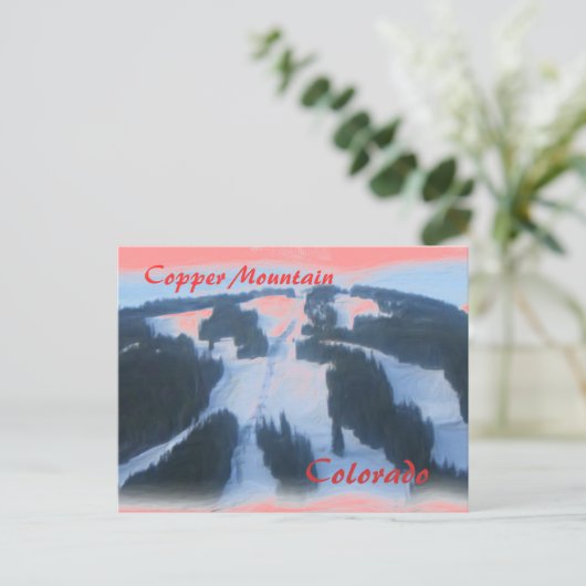 Copper Mountain Colorado briefkaart (Staand voorkant)