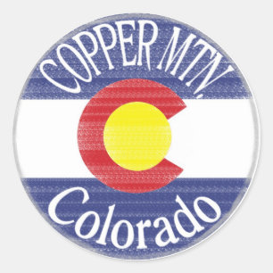 Copper Mountain Colorado cirkelvlag stickers