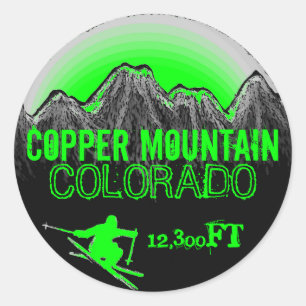 Copper Mountain Colorado groene ski kunst stickers