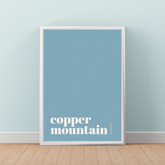 Copper Mountain Colorado modern stads poster