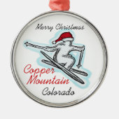 Copper Mountain Colorado santa skier ornament (Voorkant)