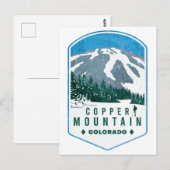 Copper Mountain Colorado Ski Badge Briefkaart (Voorkant / Achterkant)