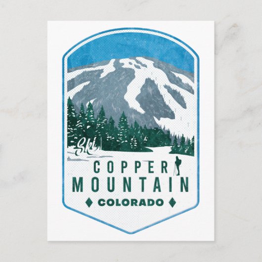 Copper Mountain Colorado Ski Badge Briefkaart (Voorkant)