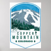 Copper Mountain Colorado Ski Badge Poster (Voorkant)