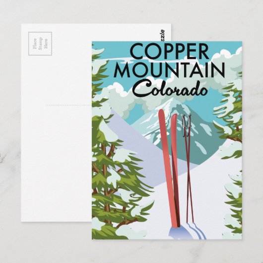 Copper Mountain Colorado Ski Briefkaart (Voorkant / Achterkant)