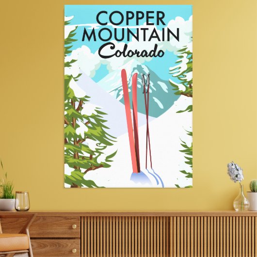 Copper Mountain Colorado Ski Canvas Afdruk (Insitu (Woonkamer))