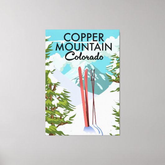 Copper Mountain Colorado Ski Canvas Afdruk (Voorkant)