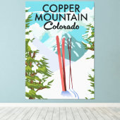 Copper Mountain Colorado Ski Canvas Afdruk (Insitu (Houten vloer))