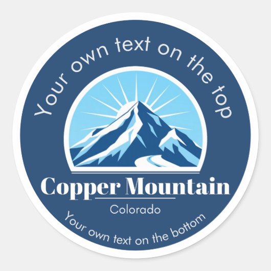 Copper Mountain Colorado skigebied medaille Ronde Sticker (Voorkant)