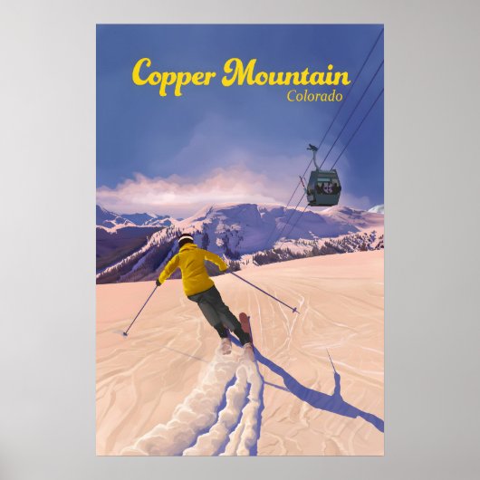Copper Mountain Colorado Skigebied Reisposter Poster (Voorkant)