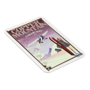 Copper Mountain colorado vintage poster Magneet