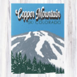 Copper Mountain Ski Area Colorado  Briefkaart<br><div class="desc">Het kunstontwerp van de Winterkunst van het Kopergebergte toont het winterlandschap.</div>