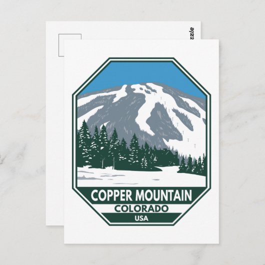 Copper Mountain Ski Area Colorado Briefkaart (Voorkant / Achterkant)