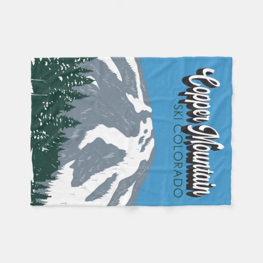 Copper Mountain Ski Area Colorado  Fleece Deken (Voorkant (Horizontaal))
