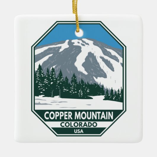 Copper Mountain Ski Area Colorado Keramisch Ornament (Voorkant)
