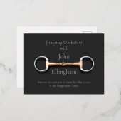 Copper Mouth Eggstuts Snaffle Bit Equestrian Event Folie Uitnodiging Briefkaart (Voorkant / Achterkant)