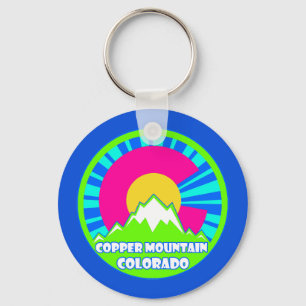 Copper Mtn Colorado neon bergen sleutelhanger
