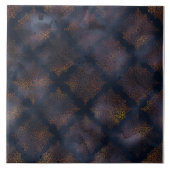 Copper Patina Damask Waterverf Pattern Tegeltje (Voorkant)