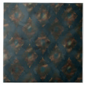 Copper Patina Damask Waterverf Pattern Tegeltje (Voorkant)